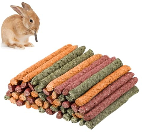 YIPFEN 20 st höpinnar kanin leksak tuggleksak för kaniner marsvin hamster chinchilla kaniner godis 4 smaker