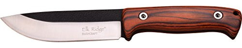 Elk Ridge ER-555 Serie, Taschenmesser Designer Griff BRAUN, 13,46 cm Outdoormesser ROSTFREI Feststehende Klinge für Angeln/ Camping, kompaktes 481gr Messer