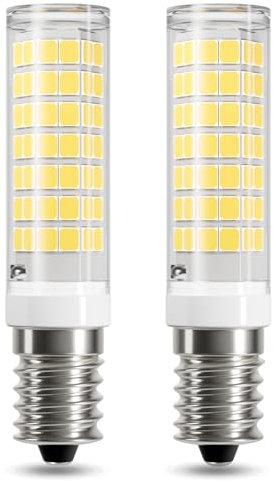DiCUNO E14 LED Kühlschranklampe 4W ersetzt 50W Halogen, 550LM, Kaltweiß 6000K, Maiskolben Design, Keramik, nicht dimmbar, ideal für Kühlschrank/Nähmaschine/Dunstabzugshaube, 2er-Pack