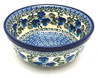 Polish Pottery Bowl - Soup and Salad - Winter Viola