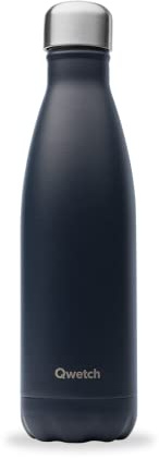 Qwetch - Trinkflasche Originals Edelstahl Isolierflasche 500ml Karbon Grau - Thermosflasche 24h Kalt & 12h Heiß - Auslaufsicher, BPA-frei, Wiederverwendbar - Perfekt für Sport, Reisen, Büro & Wandern