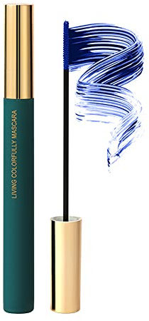 Mascara Colorato, Mascara Mascara in fibra colorata Affascinante Mascara a lunga durata, Ciglia Spesse e Lunghe Trucco per Occhi Impermeabile e Antimacchia, Blu