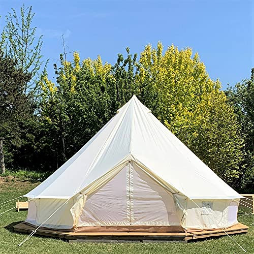 Tienda de campaña de Tela Oxford Impermeable de Lujo para Exteriores de 4M/5M con Estufa, Carpa de yurta con cúpula para Acampar de 3 a 6 Personas (4M)