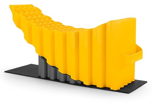 Camco Gebogene Anhängerhilfe mit Unterlegkeil und Pad | für Anhänger bis zu 9 kg. | Funktioniert mit Reifen bis zu 81,3 cm Durchmesser | (44436)