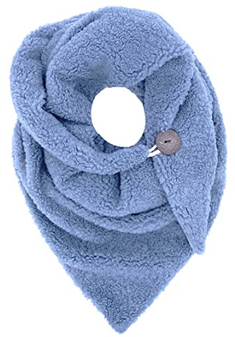 FASHION YOU WANT Damen KuschelSchal, Teddyfell Baumwolle Dreieckstuch Frauen Winterschal Herbstschal Warm Dreieck Schal Halstuch Scarf