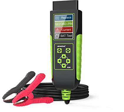 MRCARTOOL B250 Kfz Batterietester Autobatterietester 12V 24V 20-2000 CCA Batterieladetester Universal Batterieanalysator Diagnose Tester OBD-Spannungsprüfung Leckage-Erkennung Online-Software-Upgrade