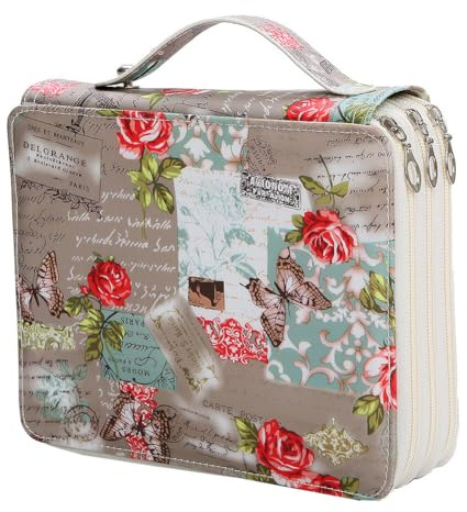 ISAKEN Große Federmäppchen, 120 SteckpläTze Buntstift Kasten Organisator mit ReißVerschluss GroßRaum Stift Halter Tasche Schreibwaren Organizer für Malstifte Künstler Pinsel Fineliner Textmarker