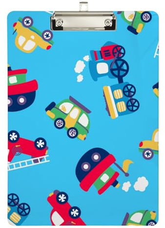 Süßes Kunststoff-Klemmbrett für Auto, LKW, Acryl, Hartfaserplatte mit flachem Profil, silberfarbener Clip, einziehbare Klemmbretter, 31,8 x 22,9 cm, für Krankenschwestern, Klassenzimmer, Büro