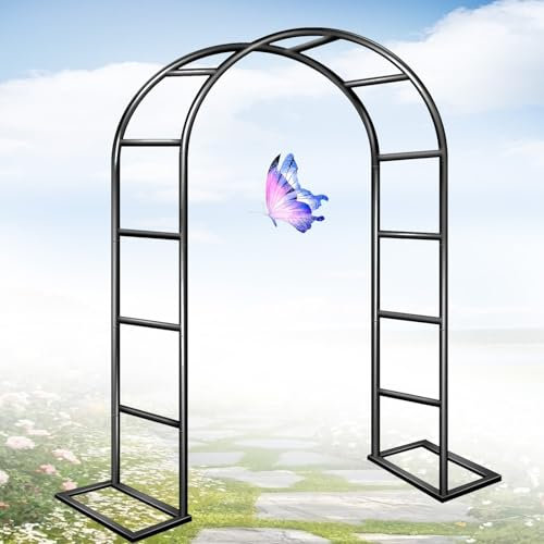 Robuste Rosenbogen Torbogen Rostfrei Metall Gartenbogen Rankgitter für Rosen und Kletterpflanzen, 120CM 140CM 160CM 180CM 200CM 240CM 260CM 280CM 350CM Rosenbögen(W140 X H230cm)