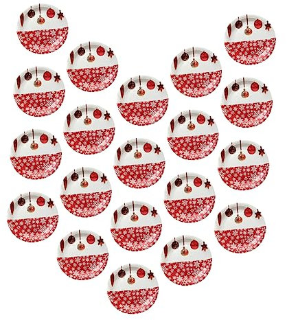 BCOATH Piatti di Carta Natalizi a Fiocco di Neve 20 Pezzi, Vassoi Decorativi Resistenti All’olio per Feste di Natale e Capodanno, Materiale Cartaceo Sicuro per Dessert e Banchetti Invernali