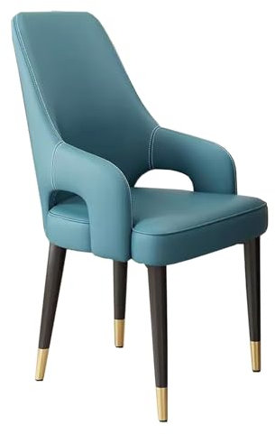WLCNYL Esszimmerstühle mit Latexpolster, moderner Esszimmerstuhl, Küchenstuhl mit Metallbeinen, für Wohnzimmer/Ankleidezimmer/Schlafzimmer (blau)