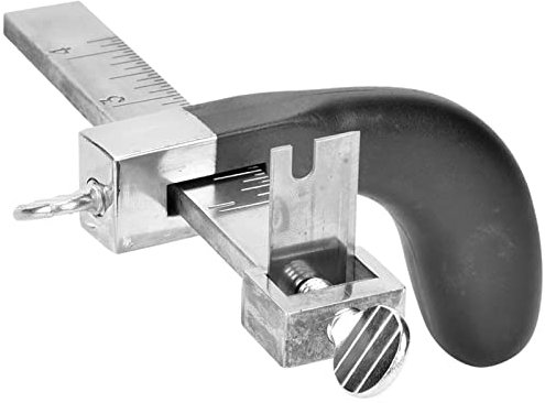 Cortador de Tiras y Correas de Cuero, Herramienta para Cortar Cuero, de Aluminio para Tiras de Cuero, Cabeza Pulida y Medidas Premarcadas para Marroquinería