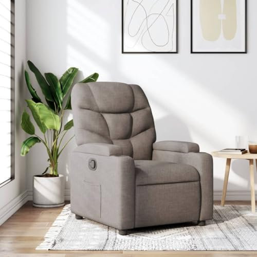 Xichuzi Relaxsessel Taupe Stoff, Fernsehsessel, Kinosessel, Lesesessel, Tv Sessel, Ohrensessel, Armsessel, Seselstuhl Wohnzimmer - 372449