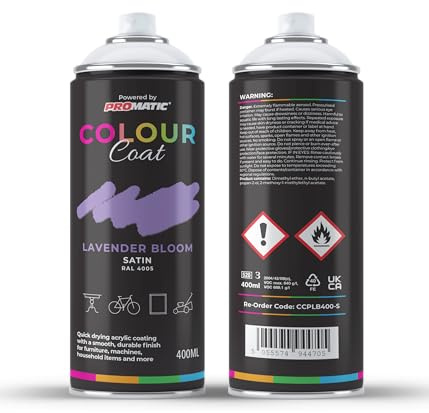 Colour Coat Pro-Matic Lavender Bloom Blue Lilac Satin RAL 4005 Aerosol Spray Paint 400ml (1)