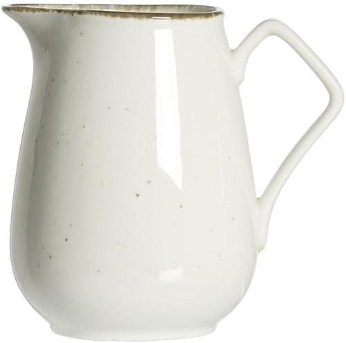 Ritzenhoff & Breker Krug Casa Pichet de service au look vintage Mix & Match Passe au lave-vaisselle et au micro-ondes En porcelaine Crème 800 ml