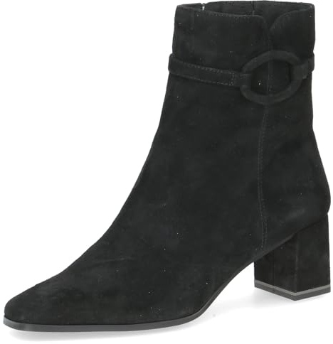 CAPRICE Stivaletti da donna in pelle eleganti, Nero (Black Suede), 41 EU
