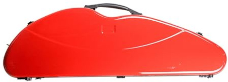 Geigenkasten 4/4 Violine Fall Leichte Tragbare Carbon Faser Kompression Beständig Dreieckige Violine Fall Violine Tasche Rucksack(Red)