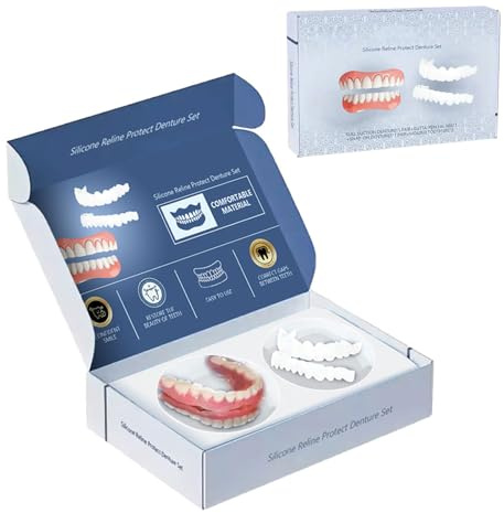 Qiawi Premium-Set für individuelle Zahnprothesen aus Silikon, Bikenda-Set für Silikon-Unterfütterung, Silikon-Zahnprothesen, Silikon-Zahnprothesen, Silikon-Unterfütterungsset (1Set)