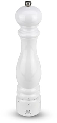 PEUGEOT - Salzmühle Paris u‘Select 30 cm - 6 voreingestellte Mahlgrade - Innovatives Zirlion-Mahlwerk für pulverfeines Salz - Aus PEFC-zertifiziertem Holz - Französisches Know-how - Weiß lackiert