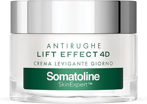 Somatoline SkinExpert, Lift Effect 4D Crema Giorno Filler Antirughe Donna, Trattamento Viso Anti-età, Azione Levigante e Liftante, con Acido Ialuronico, 50ml | Crema Viso Idratante Con Acido Ialuronico, NMF Vegetale E Niacinamide - Riduce Le Rughe - Efficacia Provata