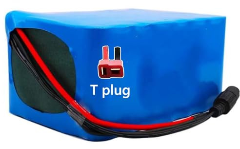 Batería de Litio para Bicicleta Eléctrica 60V 20Ah para Baterías Recargables Baterías de Iones de Litio para Patinetes Eléctricos 16S2P con BMS+Charger 67.2V 2A T Plug,60V 20Ah