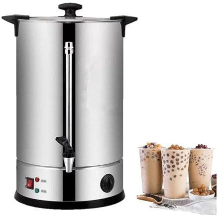 Termo Eléctrico Agua Caliente Profesional, Dispensador Inox 8-45L con Grifo - Para Café, Té, Leche - Oficina, Bar, Restaurante, Catering