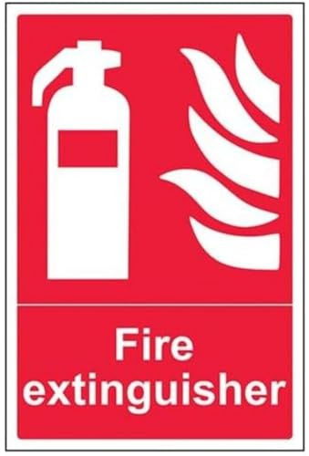 V Safety Fire Extinguisher Equipment Sign - 200mm x 300mm - 1mm Rigid Plastic