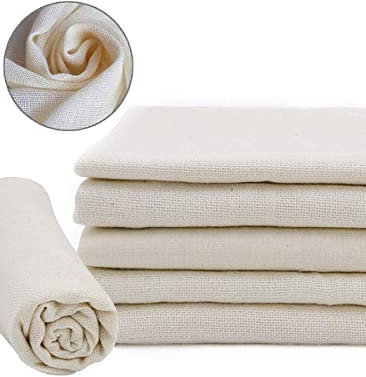 Auckpure Nussmilchbeutel, 6 Stück Käsetuch, Cheesecloth, Leinentuch, 100% Naturrein Baumwolle Cloth, Küche Dampftuch, Lebensmittel Zubereiten und Filter (50X50cm Filtertuch), 1