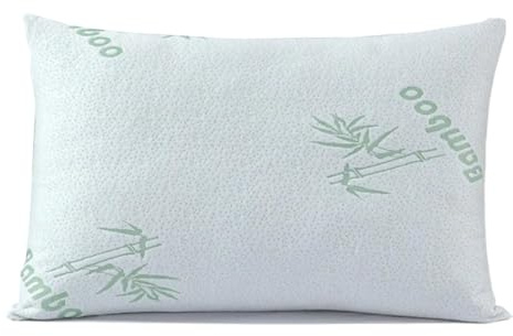 Bedding Home Bounce Back Bamboo Pillows 1 Pack | Hollow Fiber Filling Side Sleeper Pillow | Anti Allergy Neck Pain Relief Side Sleeper Pillow | Orthopedic Medium Firm Pillows