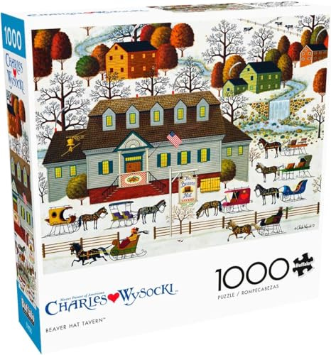Buffalo Games - Charles Wysocki - Beaver Hat Tavern - 1000 Piece Jigsaw Puzzle