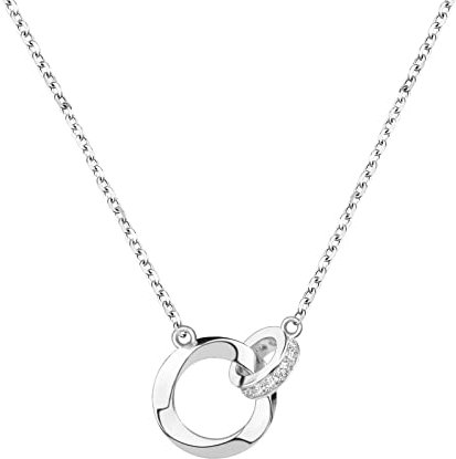 Beutirer Halskette Damen 18k Vergoldet, Kreis Anhänger Kette für Frauen Schmuckstück, Elegante verpackung Für Ihre Frau Freundin Geburtstags Valentinstag Muttertags