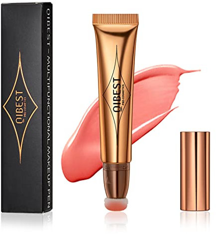Bâton de Fard à Joues Liquide, Bâton Surligneur Blush, Maquillage 3 en 1 Cheek Liquid Blush, Blush Crème pour les Joues, Bâton de Maquillage Surligneur Polyvalent, Aspect Naturel (#1)
