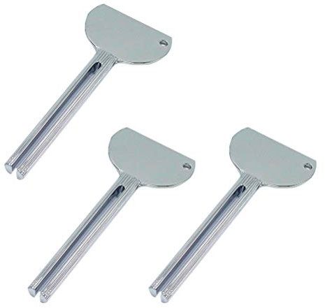 TOPINCN 3PCS Toothpaste Squeezer, Tube Squeezer Metal Tube Presser Tube Roller Tube Wringer Keys Toothpaste Dispenser Roller for Bathroom Hair Dyes Beauty Creams Toothpaste