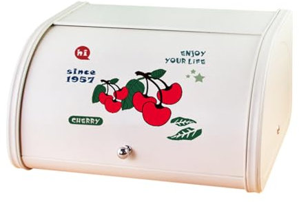 rockible Portapane per Rotoli Organizzazione agricola Portapane Multiuso per Biscotti Prodotti da Forno in Fattoria Caffetteria Panetteria, Ciliegia