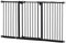 PawHut Barrera de Seguridad Extensible para Puertas y Escaleras Barrera para Perros con Cierre Automático y Sistema de Doble Bloqueo Metal 74-147,5x76,2 cm Negro