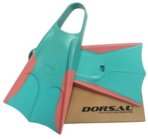 DORSAL Bodyboard Schwimmflossen (Flippers) 10-11 Pink/Grün