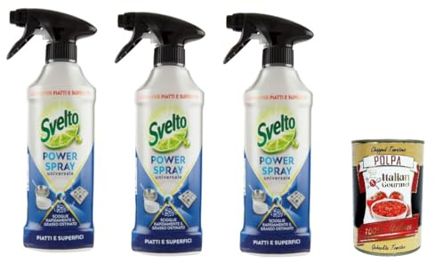 3x Svelto Power Spray Universal 435ml+ Italian Gourmet Polpa 400g