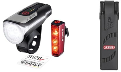 SIGMA LED Fahrradlicht Set Aura 80 und BLAZE | StVZO zugelassenes, akkubetriebenes Vorderlicht und Rücklicht mit Bremsfunktion | wetterfestes, wiederaufladbares Beleuchtungsset