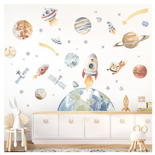 Little Deco Wandtattoo Raumschiff Weltall DL5076 XXL