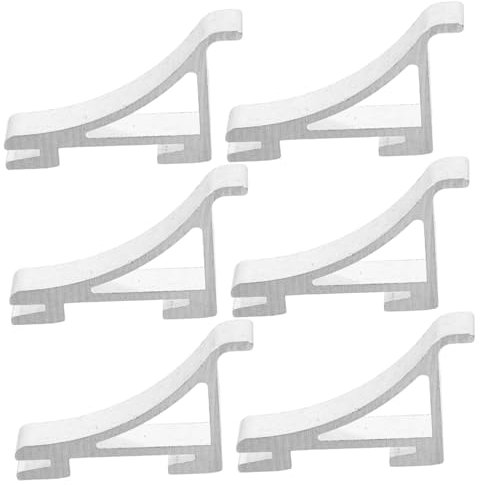 HOMOCONO 6pcs Aluminum Shelf Clips Fridge Clip Hooks Cooler Shelf Supports for Refrigerator Storage Hooks Freezer Replacement Fridge