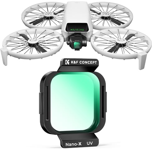K&F Concept UV Filter Compatible with DJI Flip, Camera Lens Protection Filter Optical Glass with 28-layer Coating | UV protective filter with multi coating HD optical glass aluminium, protects against dust, dirt, scratches, FD101