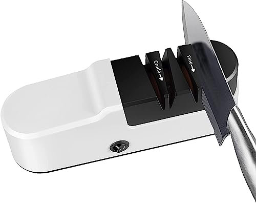 QYLTTDM Professional Electric Knife Sharpener, USB Rechargeable Knife Sharpeners, Wireless Automatic Kitchen Knife Sharpener for Kitchen Knives Sharpening & Polishing