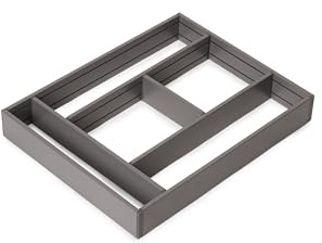 Emuca – Lådorganiserare 450x500, lådavdelare av aluminium, antracit grå