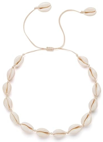 YEAMLTE Muschelketten, Muschel Halskette, Muschelkette Damen, Muschelkette Choker, Boho Kette Damen, Sommer Schmuck für Geburtstags und Feiertags Geschenke für Frauen, Mädchen (B)