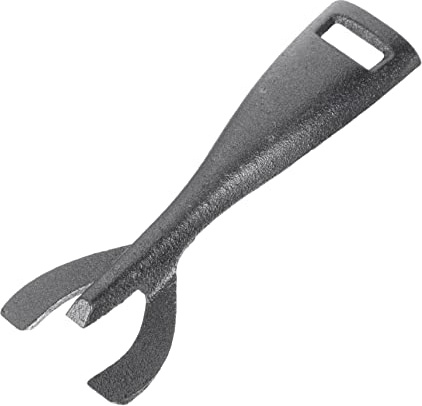 FONDOTIN Cast Iron BBQ Tongs with Hot Plate Lifter, Pan Clamp and BBQ Grilling Clip, Smooth Round Edges, Waterproof, Easy to Clean, for Griddle Pan and Barbecue Tools