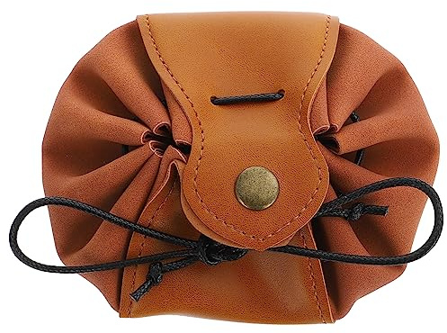 TOPPERFUN Vintage Würfelbeutel Aus Leder Mit Kordelzug Geschenktasche Für Schmuck Und Münzaufbewahrung Praktische Lagerungstasche Für Kleine Gegenstände