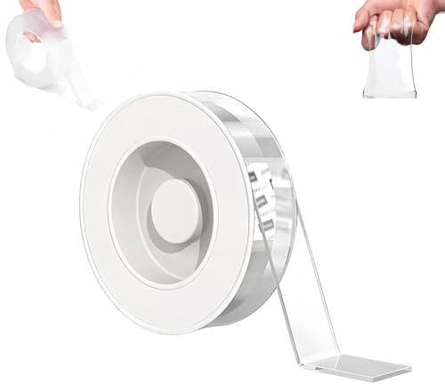 Genérico Cinta nano, cinta de doble cara transparente extra grande, para póster, imagen, tira colgante, alfombra, pared (1 pcs)