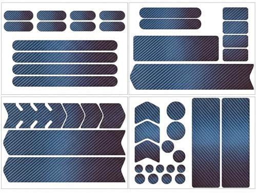 Lechengjia 44 Feuillets Protection Cadre Vélo Autocollants en Carbone | Film de Protection Cadre Vélo, Autocollants de Protection Vélo, pour Vélo, VTT (Dégradé Bleu Violet)