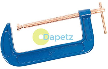 Daptez®Étau en G 200mm Métal Menuiserie Bricolage Menuiserie Fort Corrosion Résistant Barre Tommy