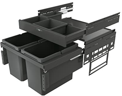 NABER Cox® Base 360 S/600-2 mit Base-Board Abfallsammler/Anthrazit / 2x 22 L
